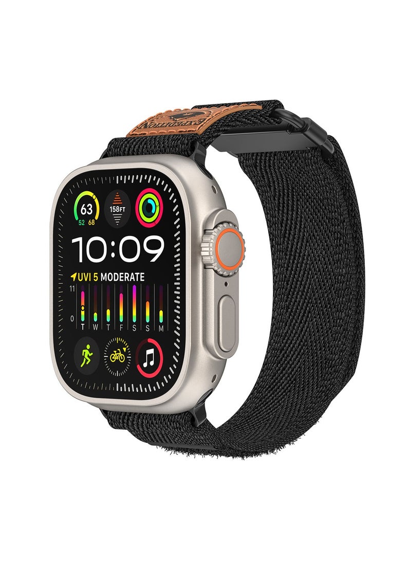 Compatible with iWatch Band 42mm 44mm 45mm 49mm Adjustable Nylon Woven Sport Strap for iWatch Series Ultra/8/7/SE/6/5/4/3/2/1 - Image 2