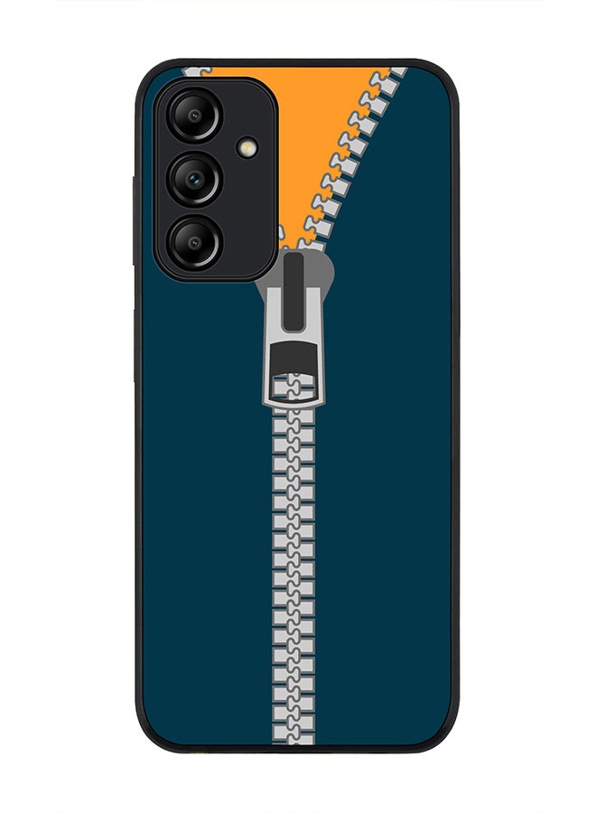 Stylizedd Rugged Black edge case for Samsung Galaxy A15 / A15 5G, Slim fit Soft Case Flexible Rubber Edges Anti Drop TPU Gel Thin Cover- Zipper - Image 1