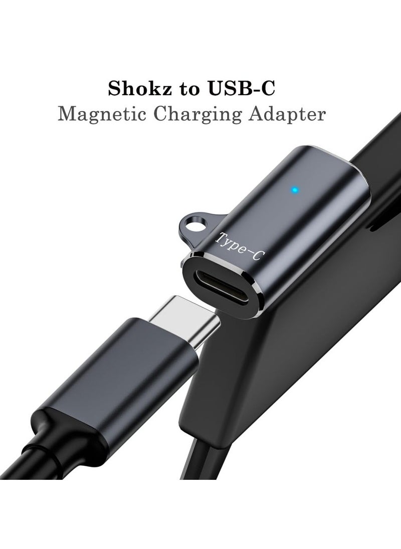غنافوتو - محول الشاحن المغناطيسي USB C لسماعات الرأس شوكز ايروبكس وشوكز أوبن كوم وأوبن رن وأوبن رن برو وأوبن رن ميني وأوبن رن برو ميني - 2 عبوة - Image 1
