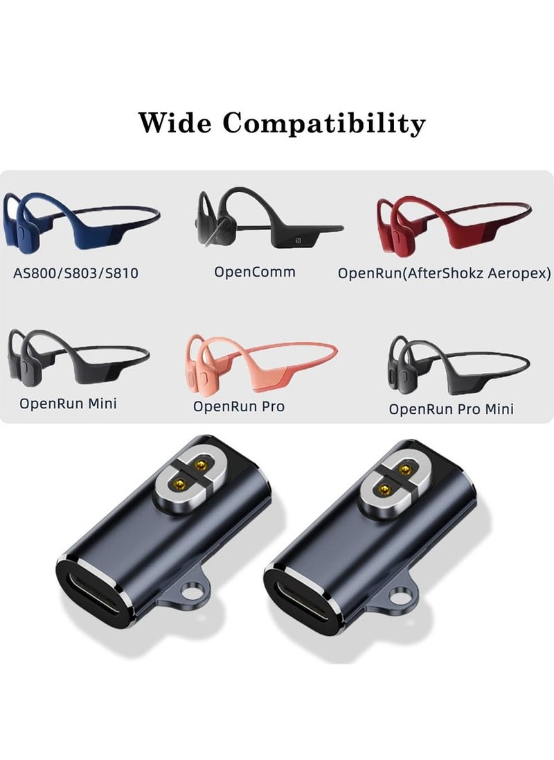 غنافوتو - محول الشاحن المغناطيسي USB C لسماعات الرأس شوكز ايروبكس وشوكز أوبن كوم وأوبن رن وأوبن رن برو وأوبن رن ميني وأوبن رن برو ميني - 2 عبوة - Image 1