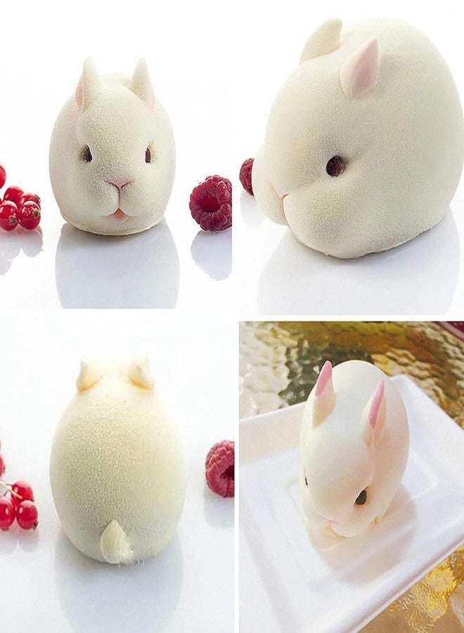 AUOCATTAIL 3D Easter Bunny Silicone Mold Rabbit Shape 6 Cavity Silicone Chocolate Cake Pudding French Dessert Fondant Mold Rabbit DIY Tools Accessories - Image 5