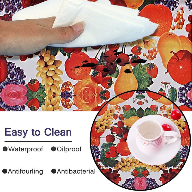 Kuber Industries Multiuses Vegetable Print Shelf Liners for Kitchen Shelves cupboards Wardrobe Drawer 5 Mtr Red - Image 3