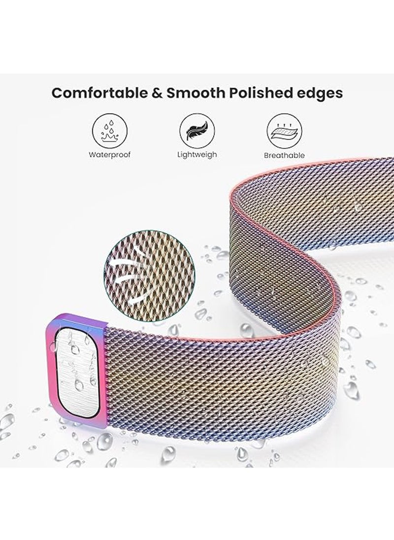 Generic - Metal Stainless Steel Bands Compatible With Apple Watch Bands 42/44/45/49mm For Women Men With Loop Magnetic Milanese Mesh Strap For iWatch Ultra/Ultra 2/Hermès Series 9 8 7 6 5 4 3 2 1 SE - Image 1