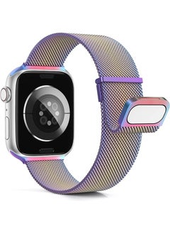 Metal Stainless Steel Bands Compatible With Apple Watch Bands 42/44/45/49mm For Women Men With Loop Magnetic Milanese Mesh Strap For iWatch Ultra/Ultra 2/Hermès Series 9 8 7 6 5 4 3 2 1 SE