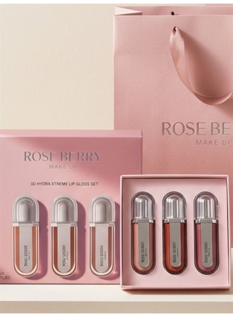 ROSE BERRY 3D HYDRA XTREME LIP GLOSS SET - Image 1