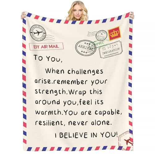Menghao Blanket Gifts for Women Men - Get Well Blanket, Inspirational Blankets Gifts for Her Him, Super Soft Flannel Throw Blankets Gift for Mom Friend Sister Coworker（50'' x 60''） - Image 1