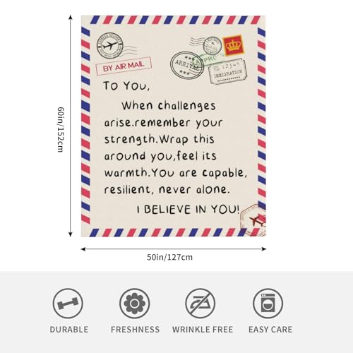 Menghao Blanket Gifts for Women Men - Get Well Blanket, Inspirational Blankets Gifts for Her Him, Super Soft Flannel Throw Blankets Gift for Mom Friend Sister Coworker（50'' x 60''） - Image 3
