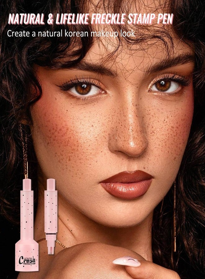 LYSdefeu Freckle Stamp, Natural Vivid Faux Freckles Pen, Long Lasting Waterproof Quick Dry Magical Fake Freckle Stamp Pencil, Get Sun-kissed Stars Makeup in One Press, Makeup Gift for Women Girls - 03 Deep - Image 2