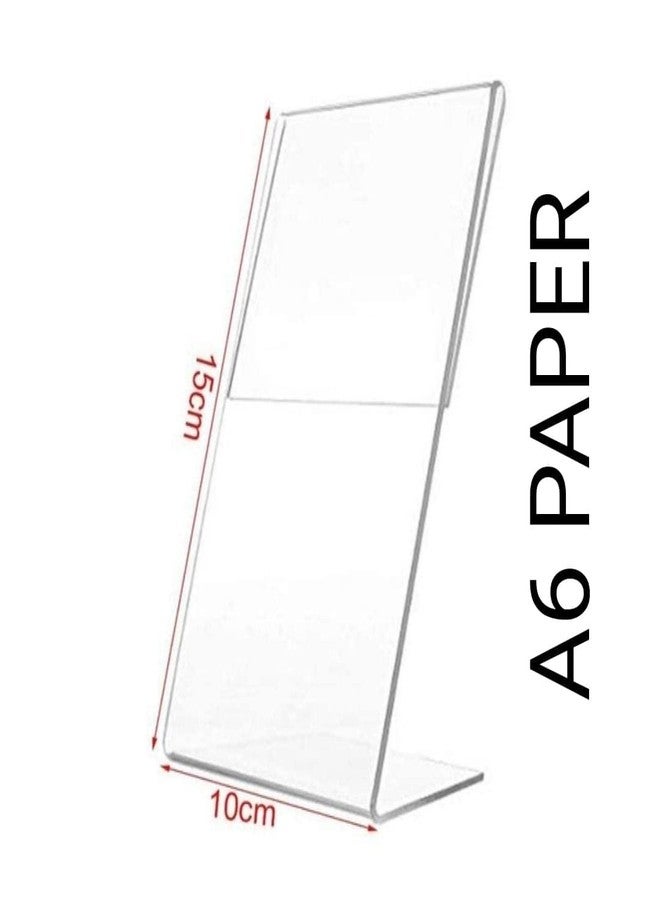 DLIEN Acrylic Display Stand Tent Card Holder Sign Display Portrait Meeting Stand Acrylic Signage Holder (A6/102x148 mm, Clear 4X6 -inch (4pcs) (4) - Image 2