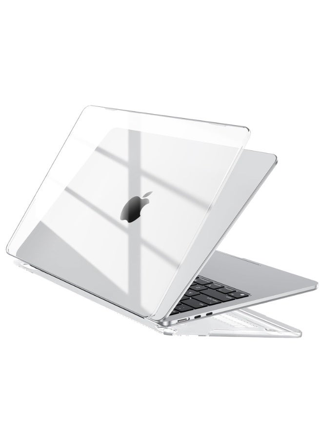 Crystal Clear Hard Shell Case for MacBook Air 13.6 inch 2026 2025 2024 2023 2022 Release M5 M4 M3 M2 A3449 A3240 A3113 A2681 - Transparent - Image 1