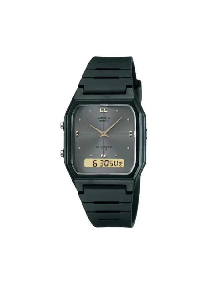 CASIO Unisex Resin Analog-Digital Watch AW-48HE-8A - 31.1 mm