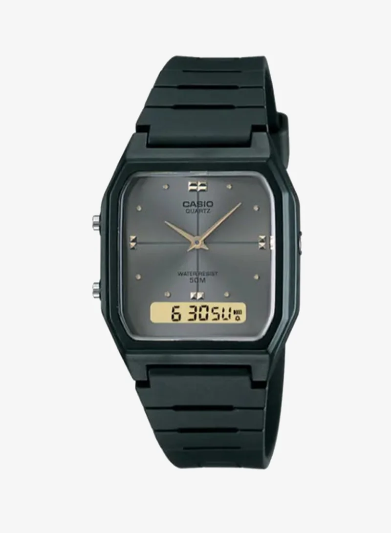 Casio Unisex Resin Analog-Digital Watch AW-48HE-8A - 31.1 mm