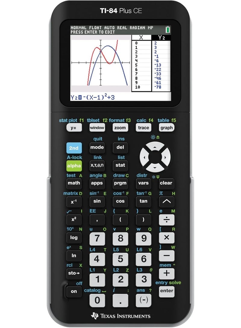 Texas Instruments TI-84 PLUS CE Graphing Calculator, Black (Frustration-Free Packaging) (84PLCE/PWB/2L1/A) - Image 2
