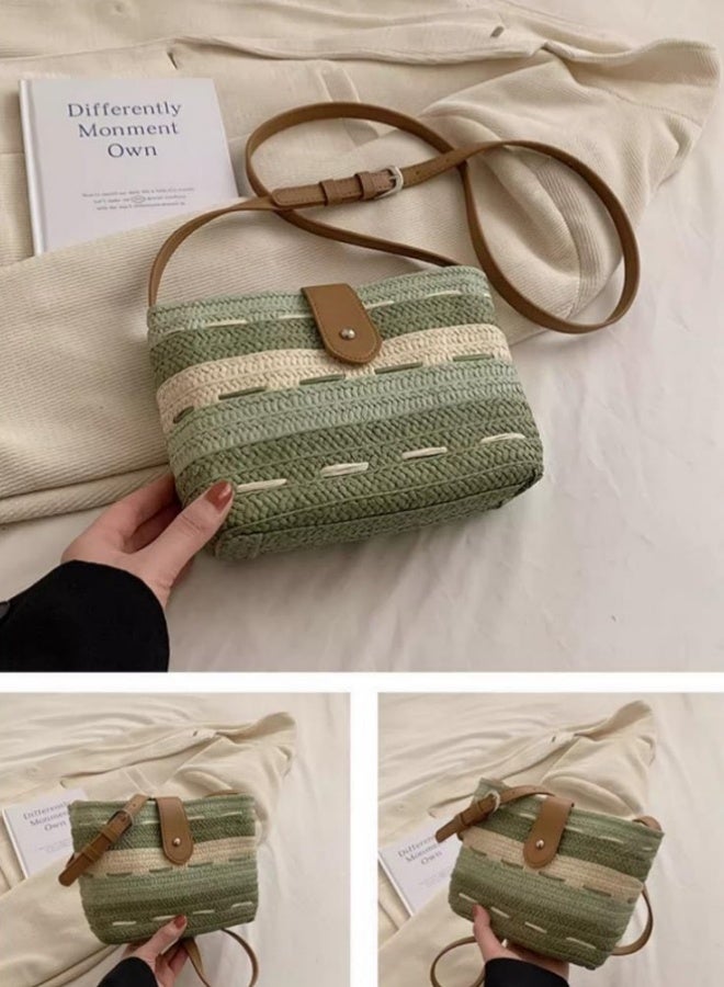 SHABILI Women's Straw Beach Bag Satchel Bag, Ladies Large Capacity Resort Tote Bag Clutch Bag Handbag, Tassel Pendant Shoulder Bag Sling Bag Side Bag Gift Bag Phone Bag for Girls and College Students  - Image 2