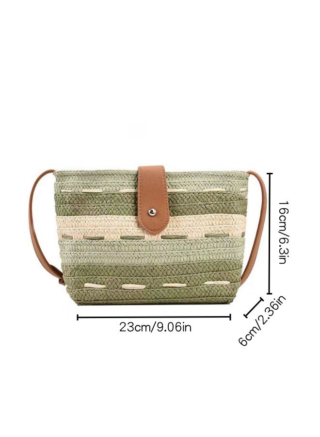 SHABILI Women's Straw Beach Bag Satchel Bag, Ladies Large Capacity Resort Tote Bag Clutch Bag Handbag, Tassel Pendant Shoulder Bag Sling Bag Side Bag Gift Bag Phone Bag for Girls and College Students  - Image 4