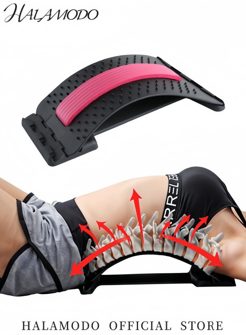 Halamodo Back Stretcher for Lower Back Pain Relief Multi-Level Back Pain Relief Device Lumbar Support Stretcher with 3 Adjustable Settings for Herniated Disc & Sciatica & Scoliosis - Image 2