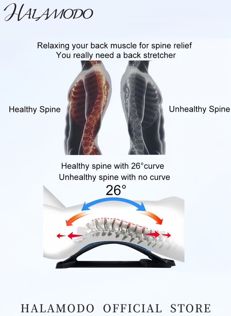 Halamodo Back Stretcher for Lower Back Pain Relief Multi-Level Back Pain Relief Device Lumbar Support Stretcher with 3 Adjustable Settings for Herniated Disc & Sciatica & Scoliosis - Image 4