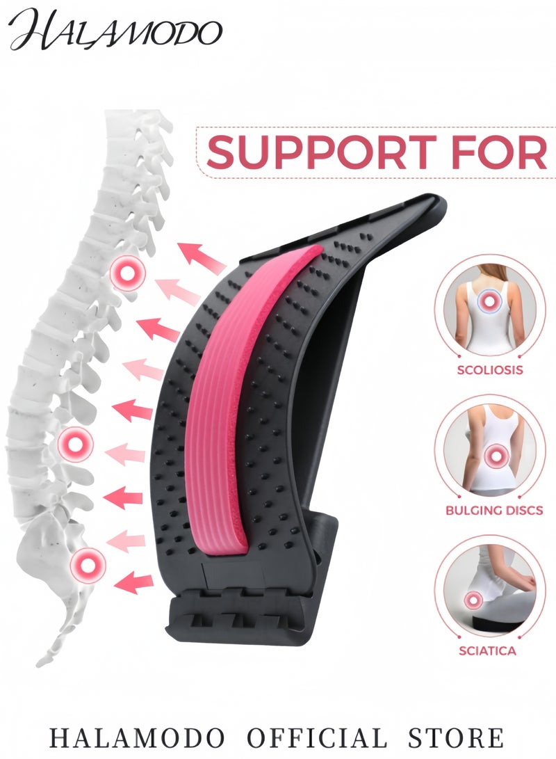 Halamodo Back Stretcher for Lower Back Pain Relief Multi-Level Back Pain Relief Device Lumbar Support Stretcher with 3 Adjustable Settings for Herniated Disc & Sciatica & Scoliosis - Image 5