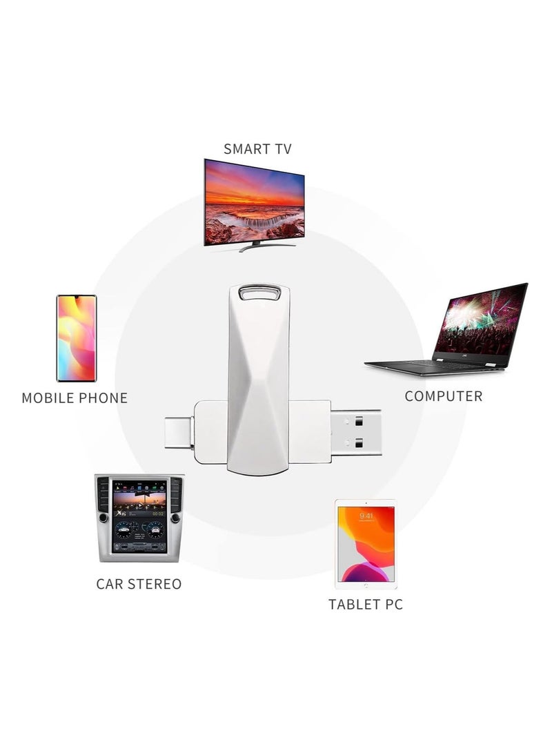 GUDOO USB Flash Drive 2TB USB 3.0 Memory Stick Thumb Drive USB C Drive with Type C for Smartphones MacBook PC Tablets for Photos Videos Documents - Image 3