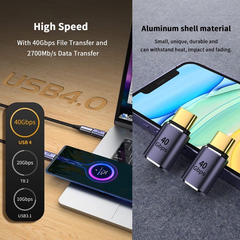 Kanget ® Type C USB 3.0 Extender Adapter - USB Type C Male to Female Extension for Fast Charging & Data Transfer - Image 3