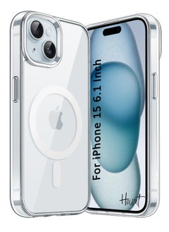 Houmt iPhone 15 Magsafe Case 6.1-Inch Compatible with Wireless Charging Anti-Scratch Shockproof Protective Phone Cover Clear for Apple iPhone 15  - Image 1