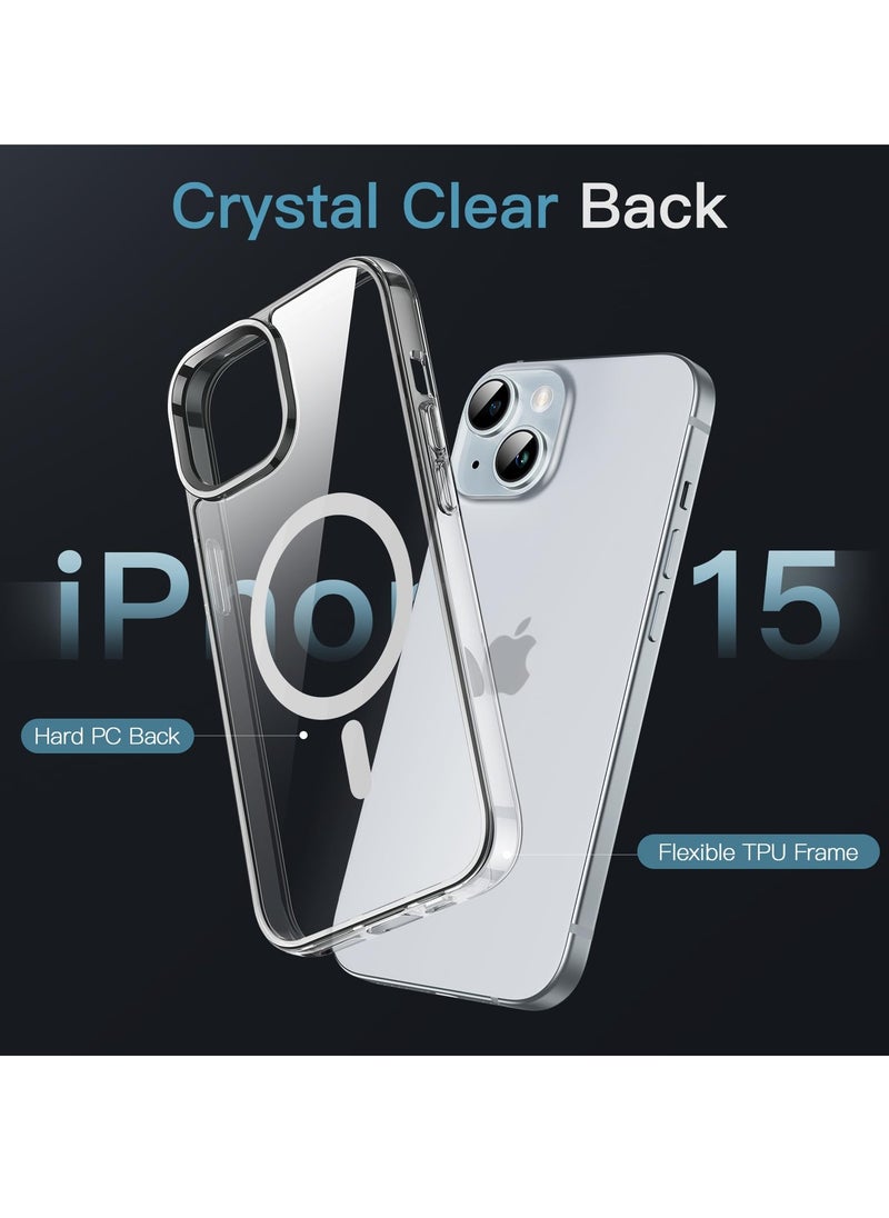 Houmt - iPhone 15 Magsafe Case 6.1-Inch Compatible with Wireless Charging Anti-Scratch Shockproof Protective Phone Cover Clear for Apple iPhone 15 - Image 1