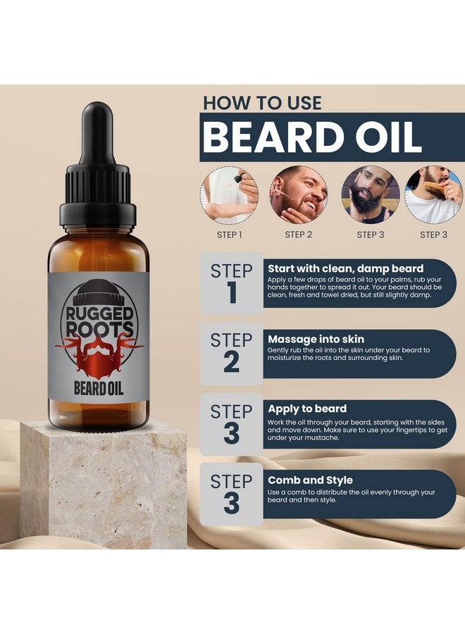 Rugged Roots Beard Oil-Honest Premium Beard Care-Great for Dry Itchy Beard-Soften, Soothe with All Natural Jojoba,Argan,Grape Seed- Unique Stocking Stuffers for Men (Smooth Rider) - Image 4
