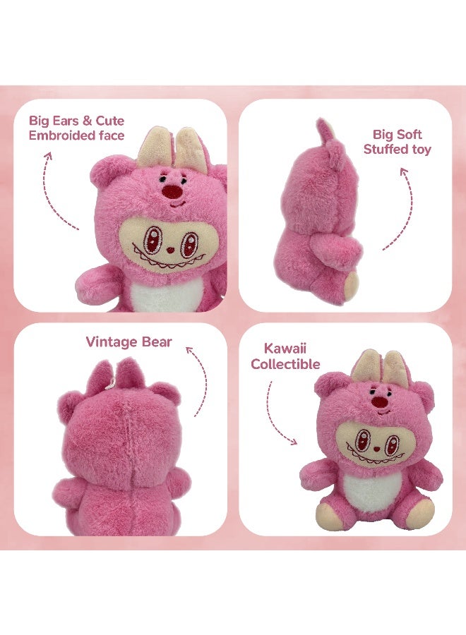 Galaxy Toys Whimsybun 23Cm Plush Fabric Doll Soft Mini Stuffed Toy With Big Ears And Embroidered Face Labubu Inspired Vintage Bear Kawaii Little Monster Collectible  - Image 4