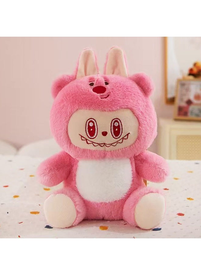 Whimsybun 23Cm Plush Fabric Doll Soft Mini Stuffed Toy With Big Ears And Embroidered Face Labubu Inspired Vintage Bear Kawaii Little Monster Collectible