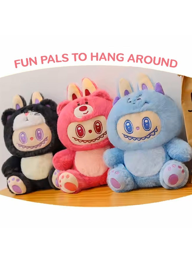 Whimsybun 23Cm Plush Fabric Doll Soft Mini Stuffed Toy With Big Ears And Embroidered Face Labubu Inspired Vintage Bear Kawaii Little Monster Collectible