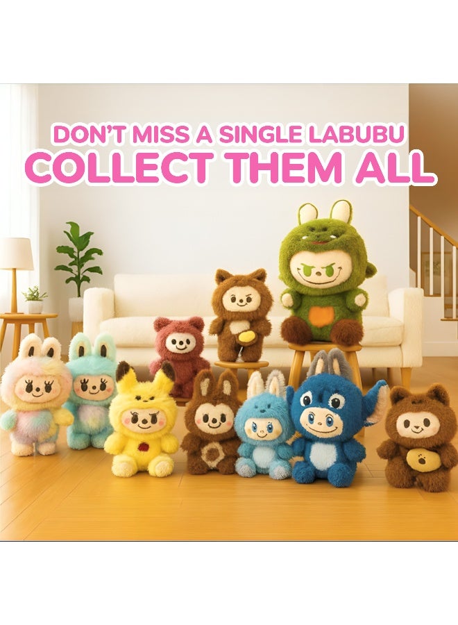 Whimsybun 23Cm Plush Fabric Doll Soft Mini Stuffed Toy With Big Ears And Embroidered Face Labubu Inspired Vintage Bear Kawaii Little Monster Collectible
