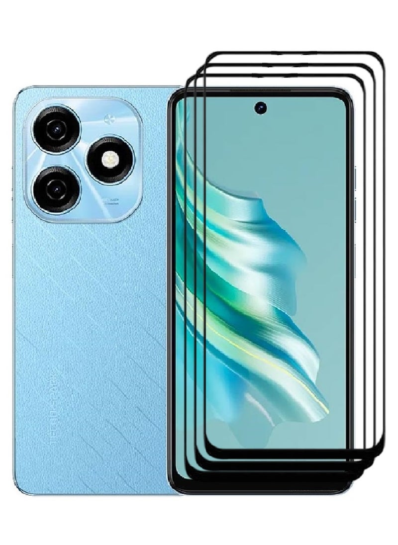 AINA 3 Pieces Tempered Glass Screen Protector 5D Designed For Tecno Spark 20 Full Glue Edge to Edge Full Screen Coverage And Bubble Free - Image 1