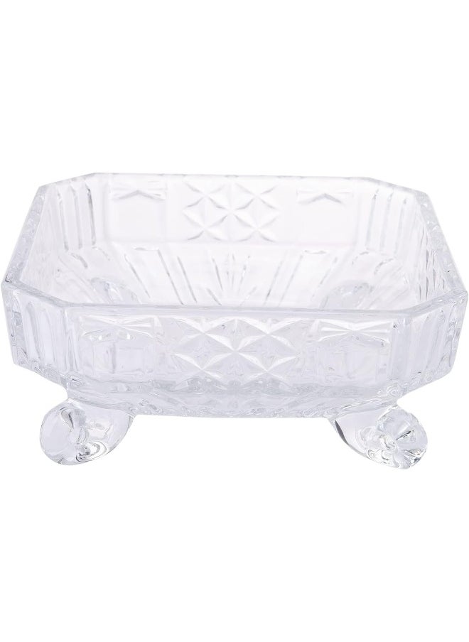 AKDC AKDC Glass Sugar Pot L(16CM) XW(16CM) XH(19CM) Transparent  - Image 2