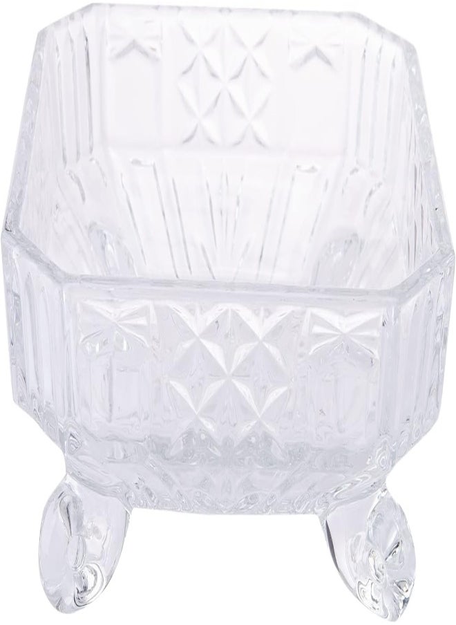 AKDC AKDC Glass Sugar Pot L(16CM) XW(16CM) XH(19CM) Transparent  - Image 4