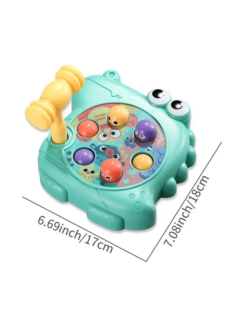 Arabest Whack A Mole Game for Toddlers,Pounding Toy for Kids Ages 3-8 Years Boys and Girls,Early Developmental Toy,Interactive Educational Toys with Sound and Light,Soft Hammers (Green) - Image 2