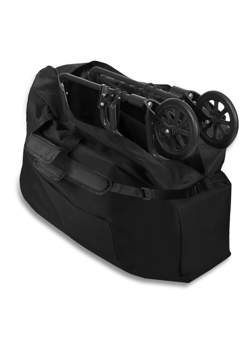 Beauenty Rollator Carry Bag, Waterproof Storage Bag for Folding Wheelchair, Rollator Travel Bag for Compact Wheelchair, Portable Rollator Carry Bag for Train, Airplane, Bus, Car (35 x 9.5 x 26 Inches)  - Image 1