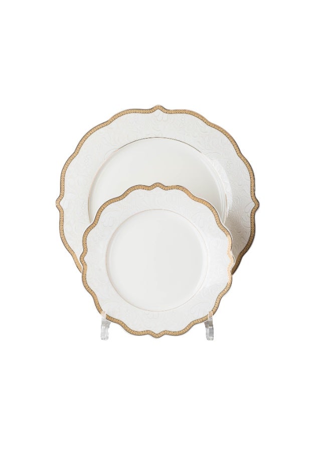 Dania 28-piece porcelain dining set with gold engraving, suitable for 6 people - Image 4