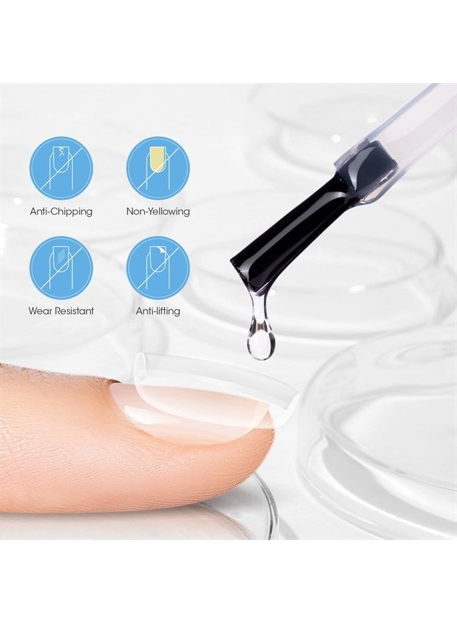 Gellen مجموعة طلاء الأظافر التمهيدي والطلاء العلوي والأساسي، نظام تقوية الأظافر، رابطة بروتينية فائقة، تجفيف سريع بالهواء لبودرة الأكريليك وطلاء الأظافر الجل - Image 5