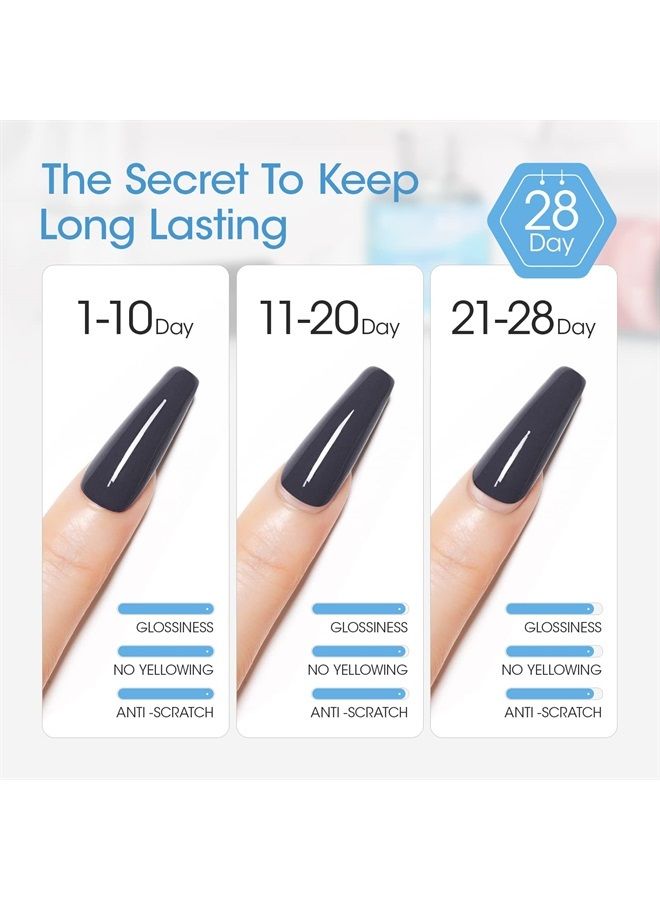 Gellen مجموعة طلاء الأظافر التمهيدي والطلاء العلوي والأساسي، نظام تقوية الأظافر، رابطة بروتينية فائقة، تجفيف سريع بالهواء لبودرة الأكريليك وطلاء الأظافر الجل - Image 4