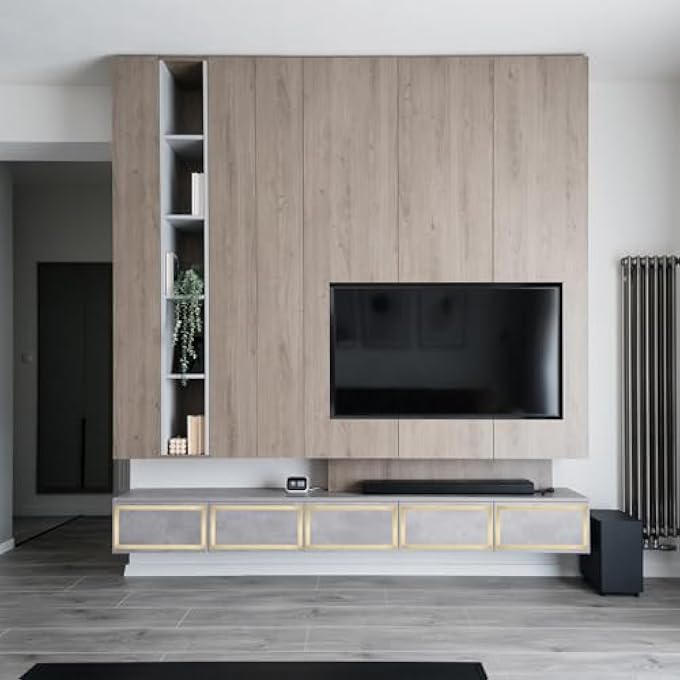 MOULDING STRIP, STAINLESS STEEL WALL CLADDING FOR STICKING, DECORATIVE CLADDING FOR WALL, MIRROR FRAME, CRAFT AND HOME DECOR, 10 FEET X 2 INCHES, MIRRORED GOLD - Image 2