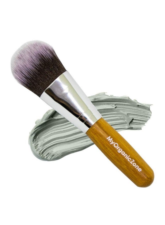My Organic Zone Face Mask Brush Soft Bamboo Facial Mud Mask Applicator Brush For Applying Facial Mask Use With Facial Mud Masks Peel Off Masks Oils & Makeups (4 Inches Long) - Image 1
