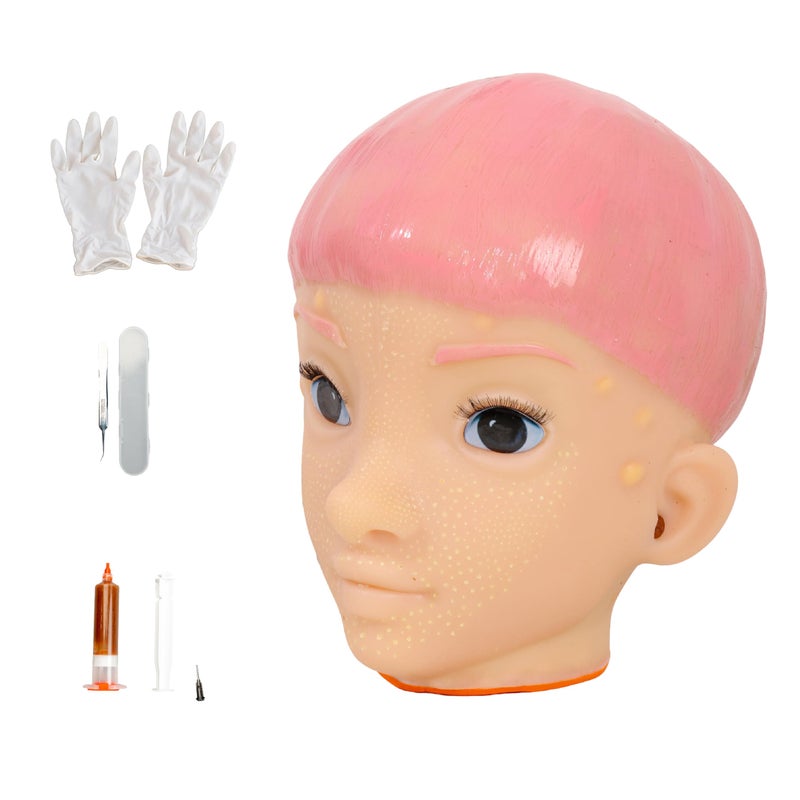 brenzo 2026 Adult Stress Relief Desk Figure with Refillable Popping Feature & Detail Cleaning Tool â€“ Reusable Sensory Fidget Decor for Office, Home & Workspace (Pink Hair) - Image 1