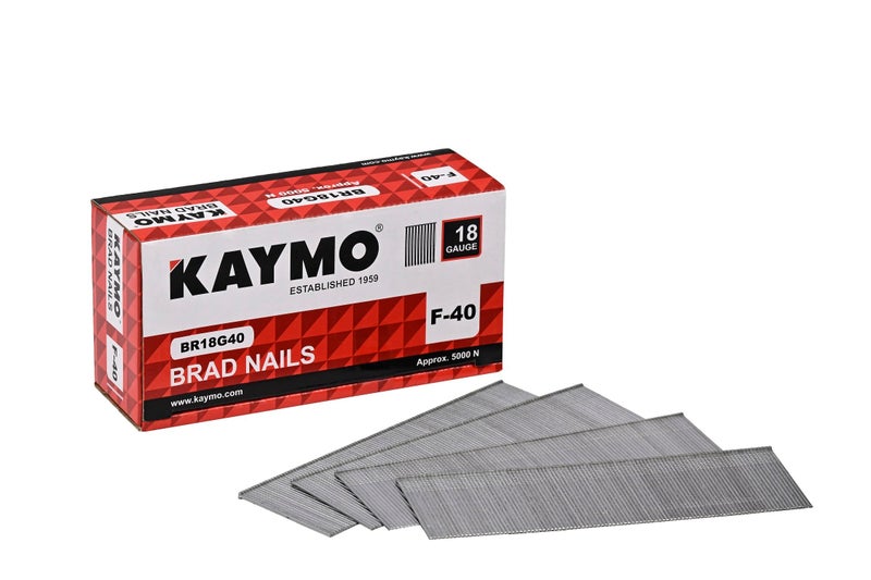 Kaymo F-Series 18G Brad Nails 40 mm - 5000 Nails | Heavy-Duty Steel Fasteners for Woodwork, Modular Kitchens, MDF, Canvas Art, Construction | High Precision | Compatible with Kaymo Brad Nailers - Image 5