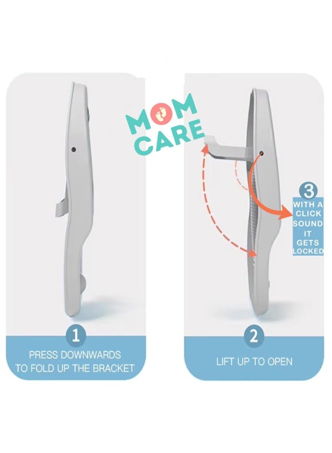 MOM CARES حوض استحمام للأطفال الرضع قابل للطي مع مسند مريح ومضاد للانزلاق، كرسي استحمام حديث بدعم سيليكون آمن، مصمم للمواليد حتى عمر الجلوس، مقاعد شبكية ناعمة وسريعة التجفيف، تصميم موفر للمساحة مع أرجل قابلة للطي، مناسب للبانيو العادي أو السفر، مواد بلاستيكية آمنة وخالية من BPA - Image 5