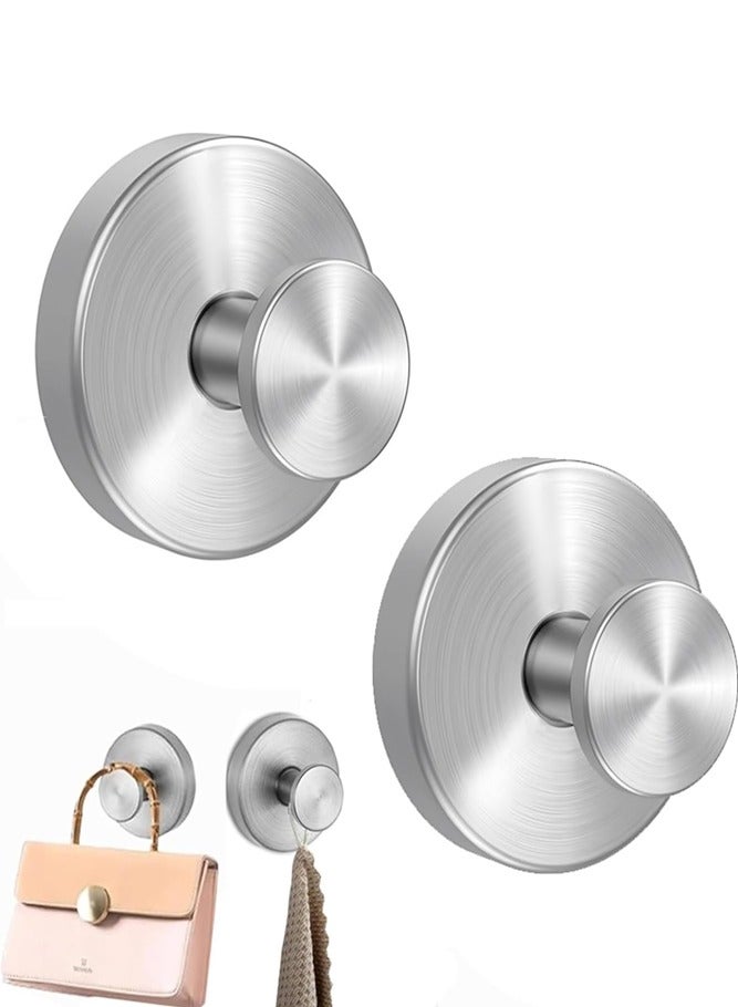 BELLSBERRY 2 قطعة خطافات منشفة بكوب شفط - خطافات حائط قابلة للإزالة بدون حفر للحمام والمطبخ والزجاج والبلاط - Image 1