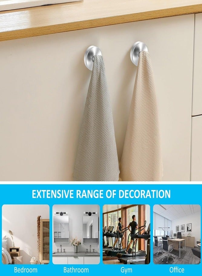 BELLSBERRY 2 قطعة خطافات منشفة بكوب شفط - خطافات حائط قابلة للإزالة بدون حفر للحمام والمطبخ والزجاج والبلاط - Image 5