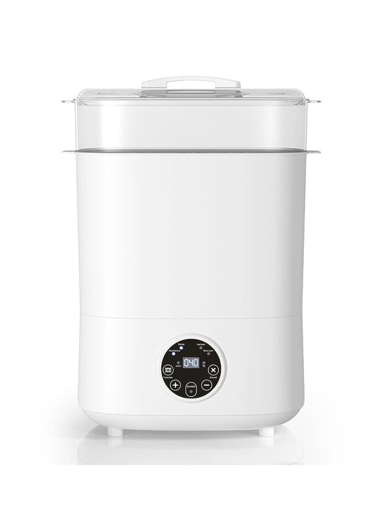 Baby Bottle Sterilizer and Dryer 5-in-1 Large Capacity Bottle Sanitizer and Dryer 2 Layers Compact Baby Bottle Electric Steam Sterilizer and Dryer for Baby Bottles Pacifiers Pump Parts - Image 1