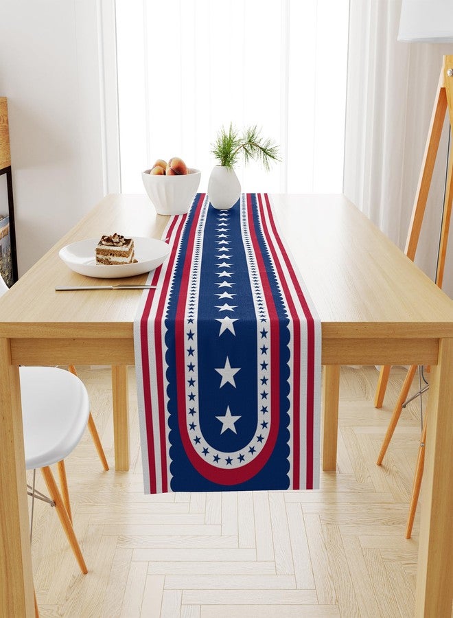 OHOME 4th of July Decorations - Patriotic USA Stars Table Runner for Home | Memorial Day Decorations - Independence Party Supplies - Fourth of July Accessories Decor Indoor Outdoor - Image 4