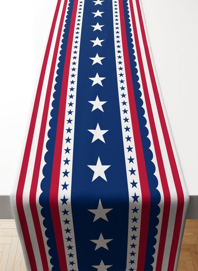OHOME 4th of July Decorations - Patriotic USA Stars Table Runner for Home | Memorial Day Decorations - Independence Party Supplies - Fourth of July Accessories Decor Indoor Outdoor - Image 1