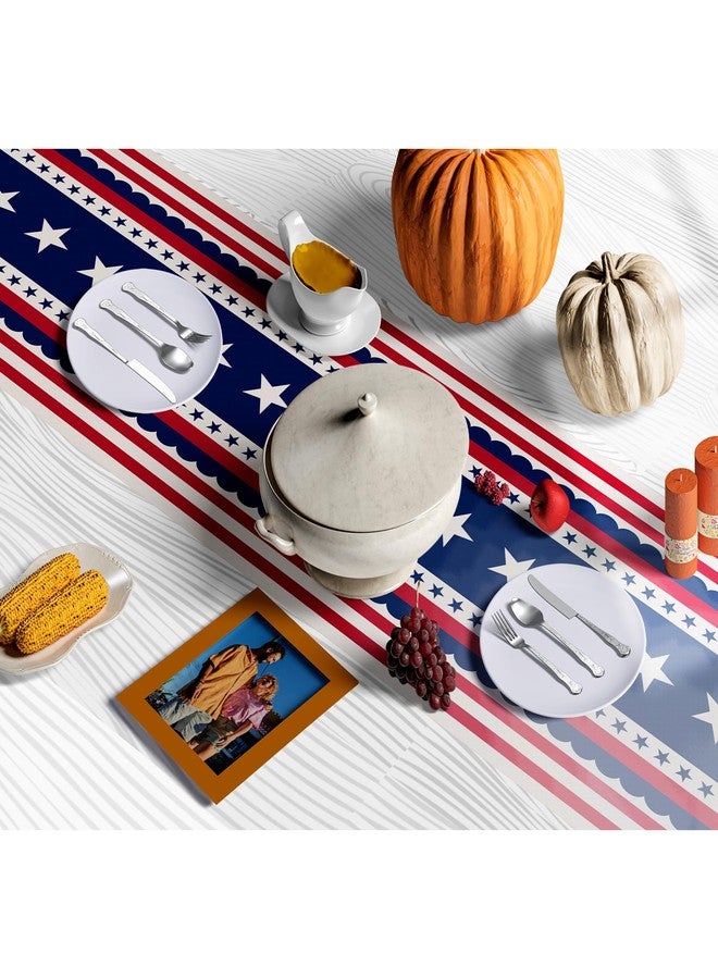 OHOME 4th of July Decorations - Patriotic USA Stars Table Runner for Home | Memorial Day Decorations - Independence Party Supplies - Fourth of July Accessories Decor Indoor Outdoor - Image 5